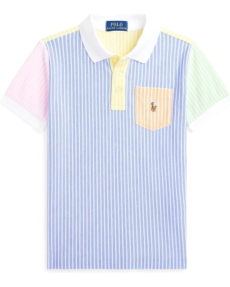 Polo Ralph Lauren Kids Striped Oxford Mesh Polo Shirt (Toddler/Little Kid) | Shirts & Tops 1 Polo Ralph Lauren Kids Striped Oxford Mesh Polo Shirt (Toddler/Little Kid) | Shirts & Tops