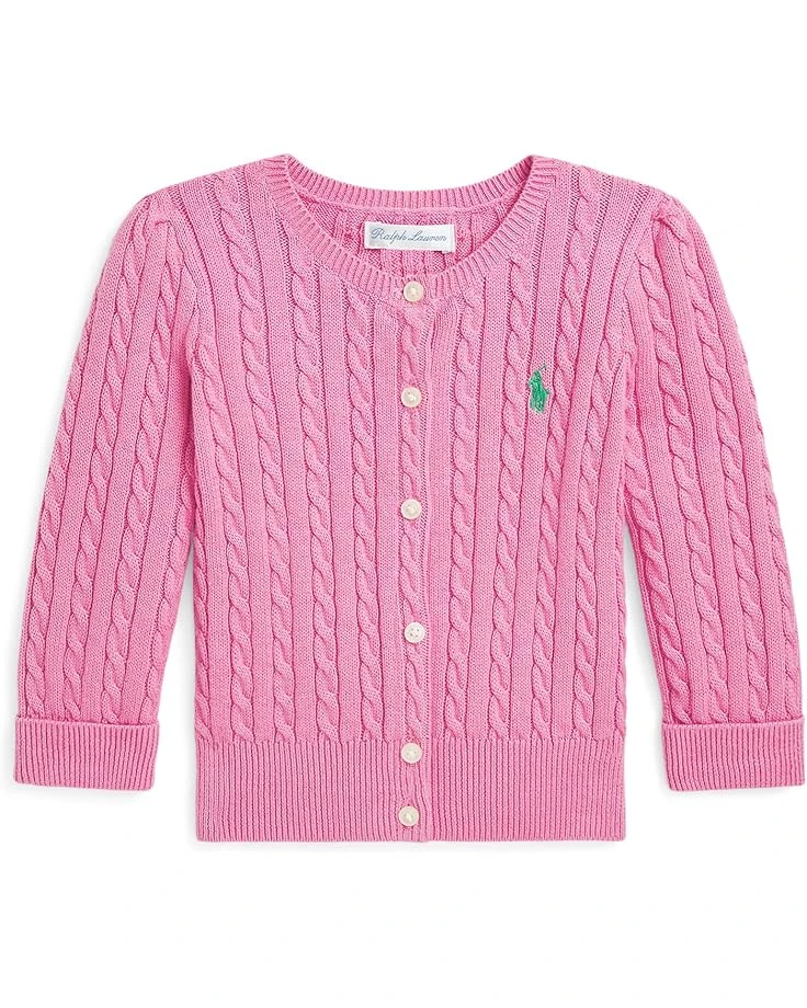 Polo Ralph Lauren Kids Mini-Cable Cotton Cardigan (Infant) | Sweaters 3 Polo Ralph Lauren Kids Mini-Cable Cotton Cardigan (Infant) | Sweaters - Image 3