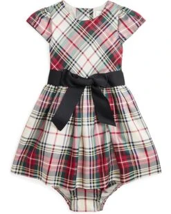 Polo Ralph Lauren Kids Plaid Twill Dress & Bloomer (Infant) | Dresses