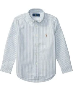 Polo Ralph Lauren Kids Striped Cotton Oxford Shirt (Little Kids) | Shirts & Tops