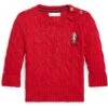 Polo Ralph Lauren Kids Polo Bear Cable-Knit Cotton Sweater (Infant) | Sweaters