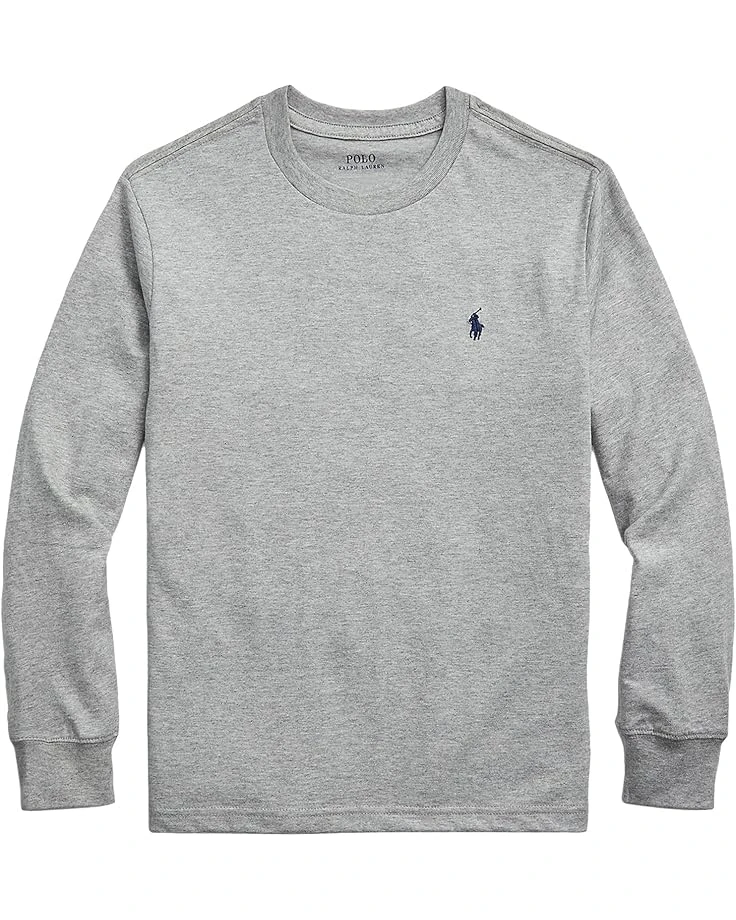 Polo Ralph Lauren Kids Cotton Jersey Long Sleeve Tee (Big Kids) | Shirts & Tops 1 Polo Ralph Lauren Kids Cotton Jersey Long Sleeve Tee (Big Kids) | Shirts & Tops