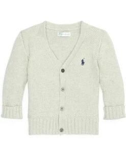 Polo Ralph Lauren Kids Combed Cotton V-Neck Cardigan (Infant) | Sweaters