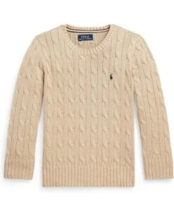 Polo Ralph Lauren Kids Polo Bear Cable-Knit Cotton Sweater (Toddler/Little Kid) | Sweaters