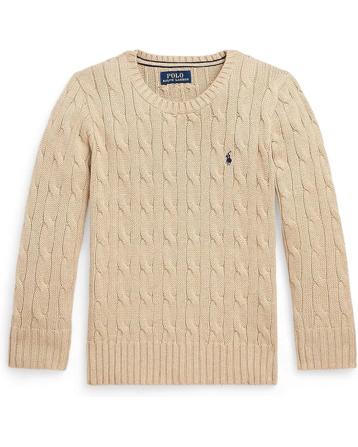 Polo Ralph Lauren Kids Polo Bear Cable-Knit Cotton Sweater (Toddler/Little Kid) | Sweaters 1 Polo Ralph Lauren Kids Polo Bear Cable-Knit Cotton Sweater (Toddler/Little Kid) | Sweaters