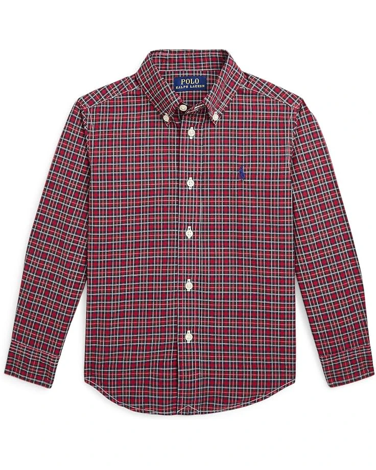 Polo Ralph Lauren Kids Plaid Cotton Poplin Shirt (Toddler/Little Kids) | Shirts & Tops 1 Polo Ralph Lauren Kids Plaid Cotton Poplin Shirt (Toddler/Little Kids) | Shirts & Tops