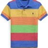Polo Ralph Lauren Kids Striped Cotton Mesh Polo Shirt (Toddler/Little Kid) | Shirts & Tops