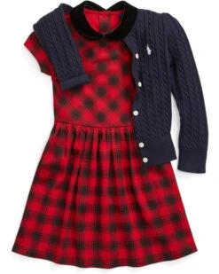 Polo Ralph Lauren Kids Buffalo Check Stretch Ponte Dress (Toddler/Little Kids) | Dresses 5 Polo Ralph Lauren Kids Buffalo Check Stretch Ponte Dress (Toddler/Little Kids) | Dresses -The Kiddie Closet 81rbtSejnEL. AC SR736920