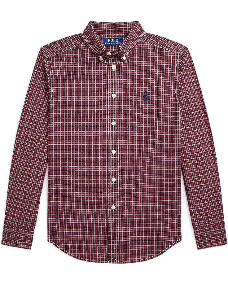 Polo Ralph Lauren Kids Gingham Cotton Poplin Shirt (Big Kid) | Shirts & Tops 1 Polo Ralph Lauren Kids Gingham Cotton Poplin Shirt (Big Kid) | Shirts & Tops