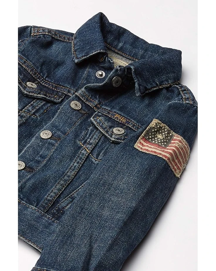 Polo Ralph Lauren Kids Cotton Denim Trucker Jacket (Toddler) | Coats & Outerwear 3 Polo Ralph Lauren Kids Cotton Denim Trucker Jacket (Toddler) | Coats & Outerwear - Image 3