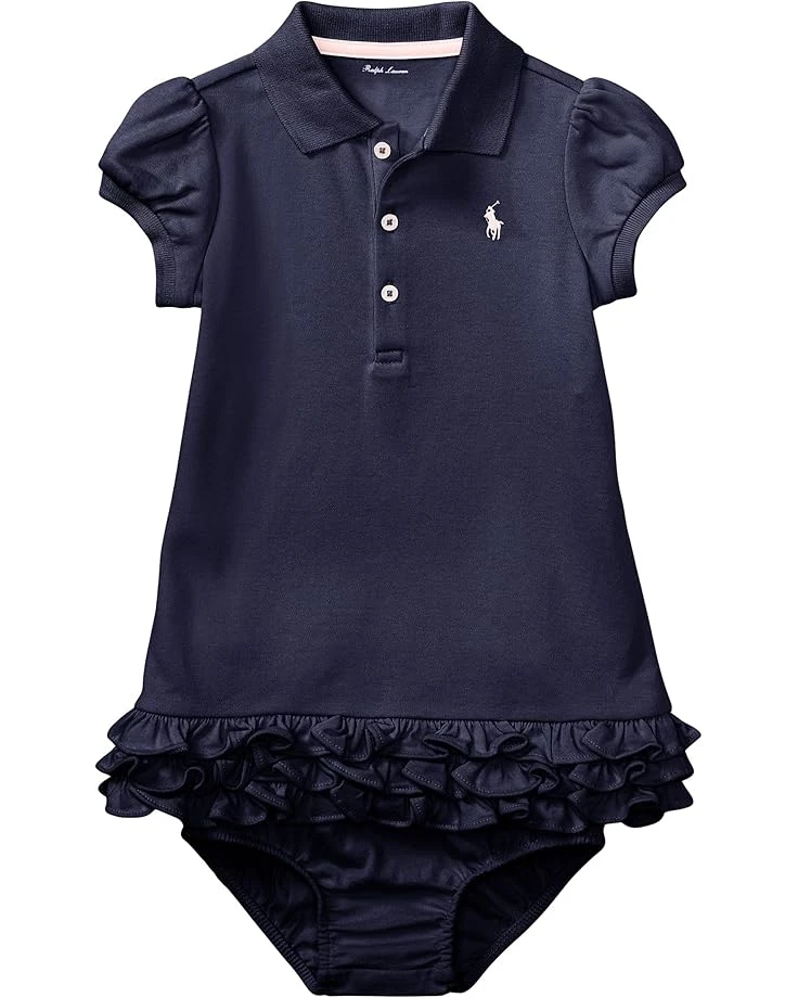 Polo Ralph Lauren Kids Ruffled Polo Dress & Bloomer (Infant) | Dresses 3 Polo Ralph Lauren Kids Ruffled Polo Dress & Bloomer (Infant) | Dresses - Image 3